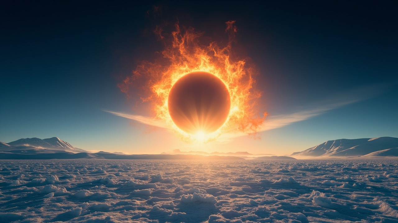 Annular solar eclipse creates 'ring of fire' over Antarctica