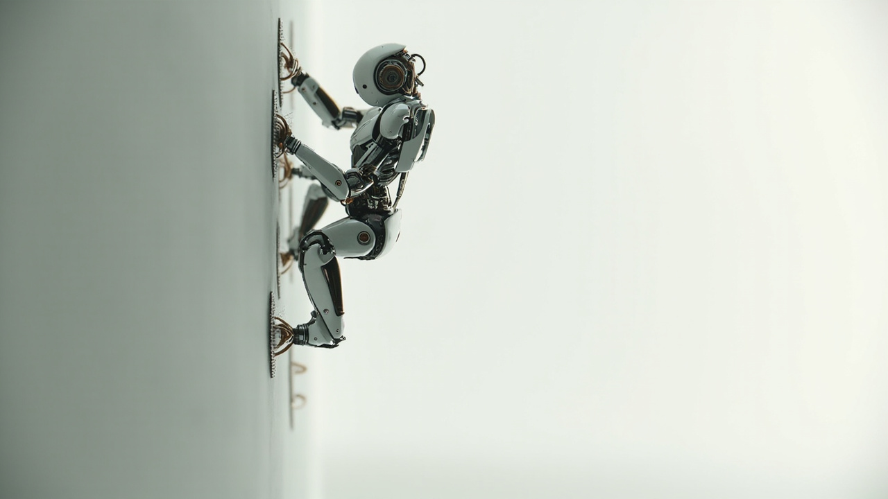 Robot climbs walls using gecko-inspired sticky feet