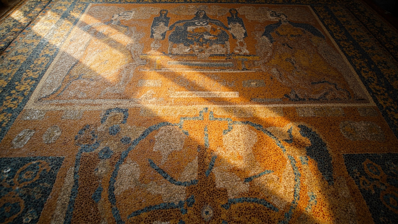 Roman mosaic in Britain depicts lost Aeschylus Trojan War story