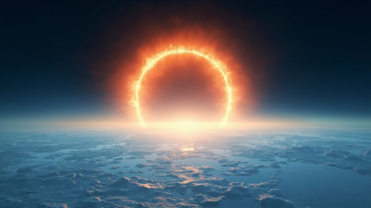 Annular solar eclipse creates 'ring of fire' over Antarctica